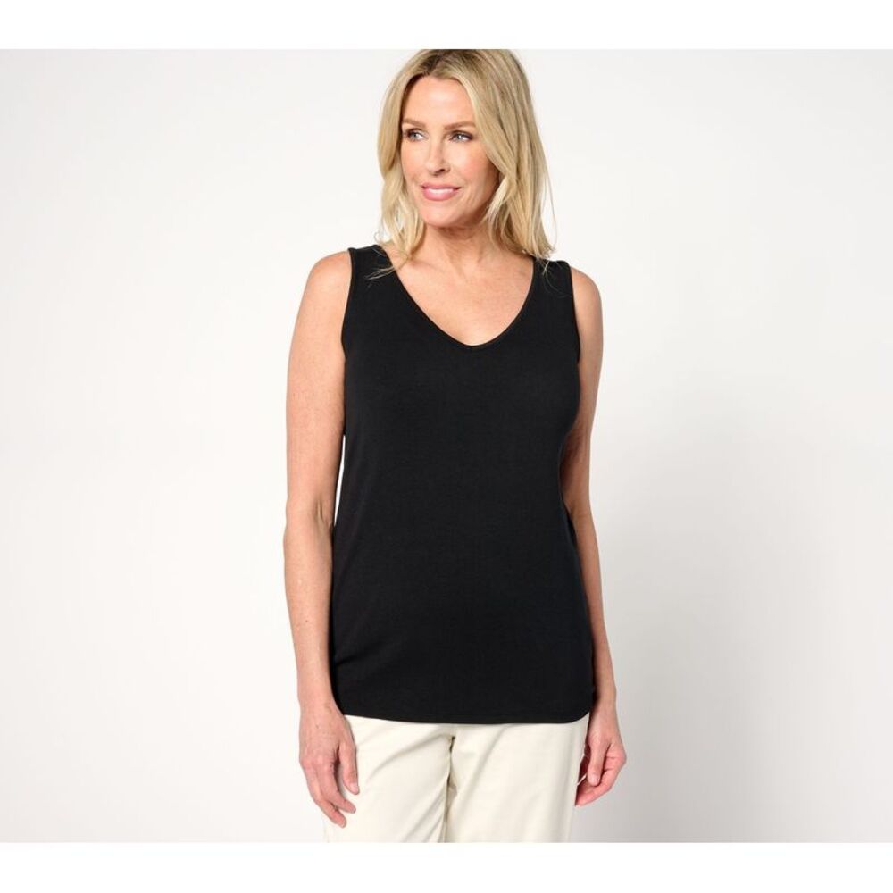BEAUTIFUL by Lawrence Zarian Women's Top Plus Sz 2X The Mary Blk/Blue A647921